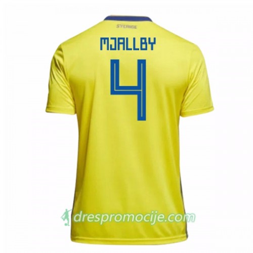 Švedska Dres Mjallby 4 Domaći Svjetsko prvenstvo 2018 Švedska Dres Mjallby 4 Domaći Svjetsko prvenstvo 2018